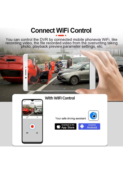 3 Lensli Wifi Araç Içi Kamera Üç Yönlü Kamera Dvr Kaydedici modelleri