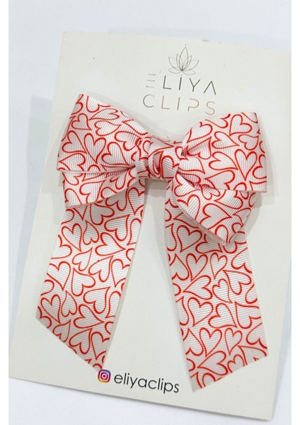 Kadın, Çocuk Kalp Desenli Otomatik Klips Toka