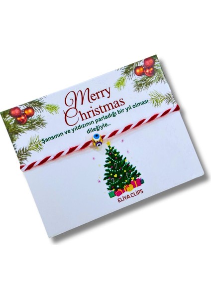 Nazar Boncuklu Marteniçka Yılbaşı Şans Bilekliği Kartlı Hediyelik fiyatları