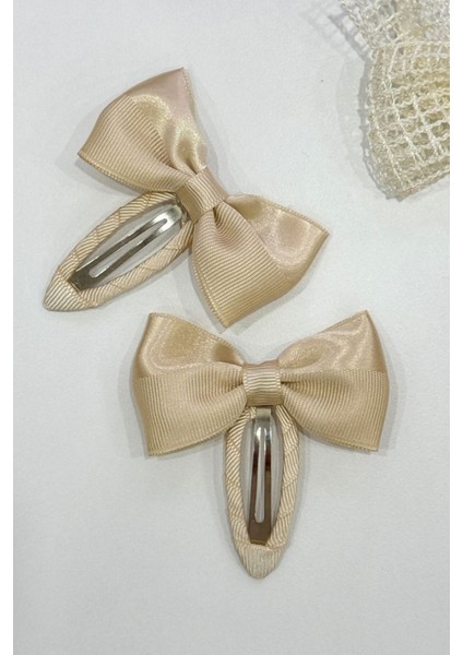 Loveland Collection 2’li Bej El Yapımı Çıtçıt Fiyonk Toka Seti