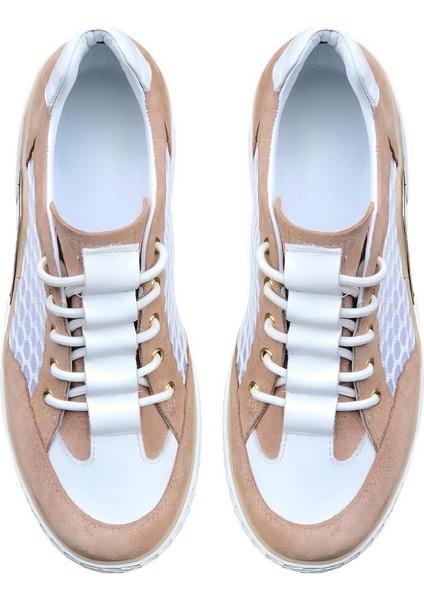 Nude Süet&beyaz File Sneaker