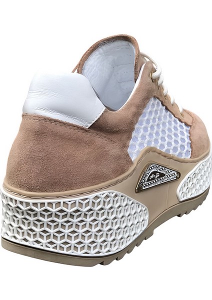 Nude Süet&beyaz File Sneaker