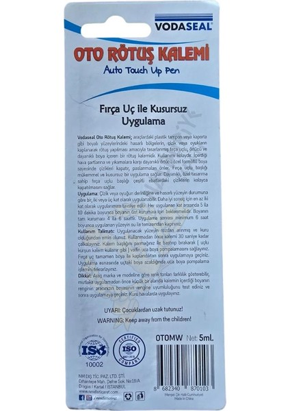 Fırça Uçlu Oto Rötuş Kalemi 5 Ml. - Metalik Kırmızı fiyatları