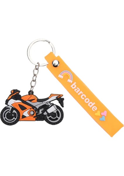 Theseul 3D Silikon Kauçuk Motosiklet Anahtarlık 5 Renk Seçeneği ile