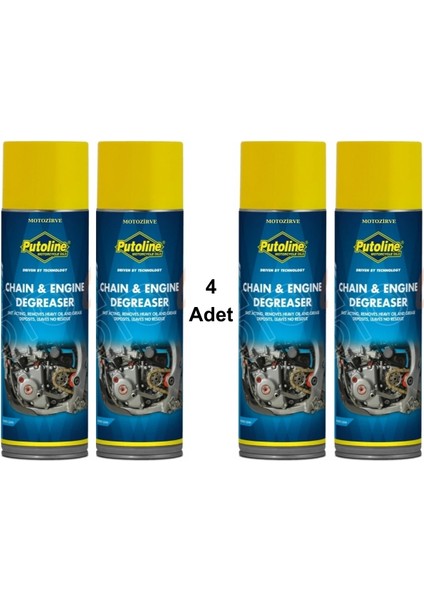 Chain Engine Degrease Zincir Temizleme Spreyi 500 ml (4 Adet)