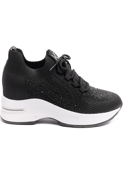 Yüksek Taban Taşlı Kadın Sneaker