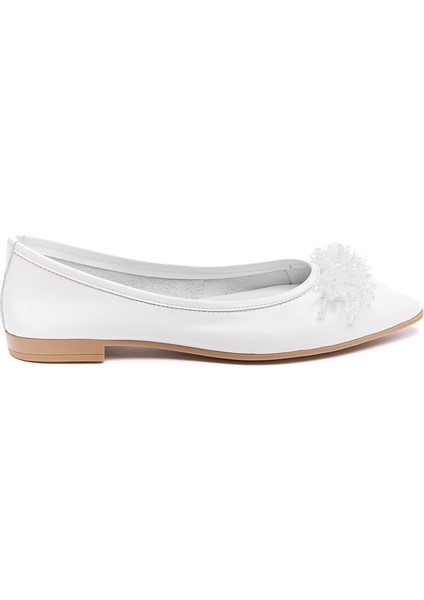 Hakiki Deri Taşlı Kadın Babet