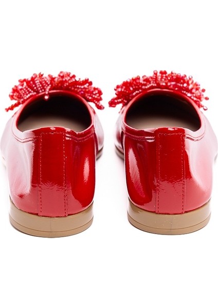 Hakiki Deri Taşlı Kadın Babet fırsatları