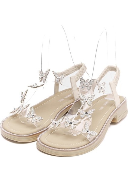 Taşlı Kelebek Aksesuarlı Kadın Sandalet fiyatları
