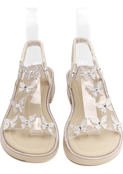 Taşlı Kelebek Aksesuarlı Kadın Sandalet modelleri