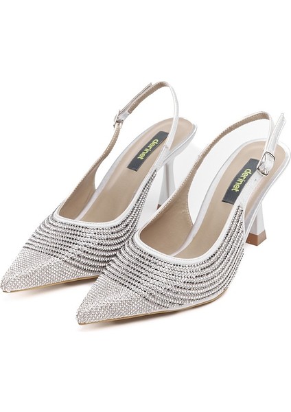 Taş Aksesuarlı Kadın Topuklu Abiye Ayakkabı fiyatları