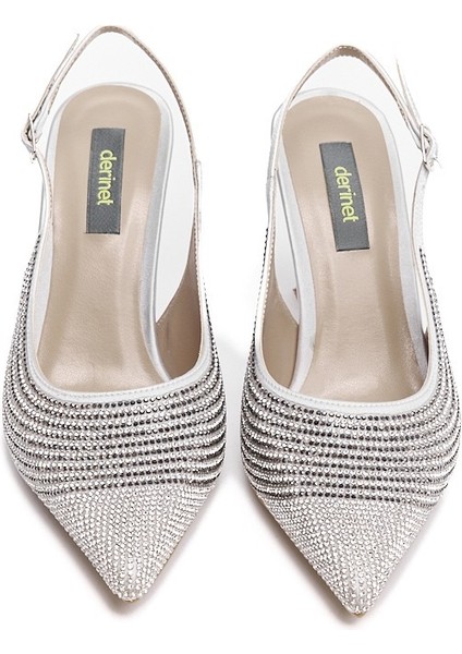 Taş Aksesuarlı Kadın Topuklu Abiye Ayakkabı modelleri