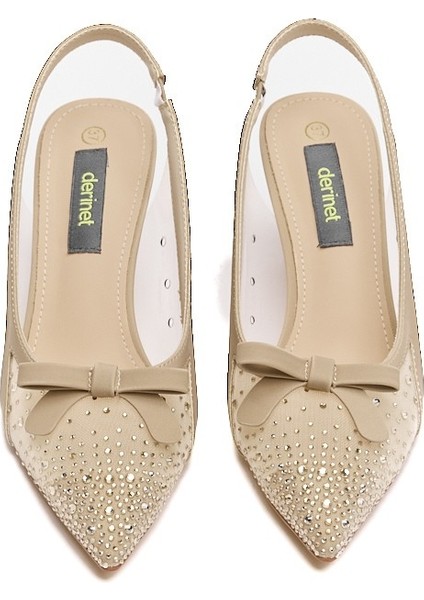 Fiyonklu Tüllü Kadın Topuklu Ayakkabı modelleri