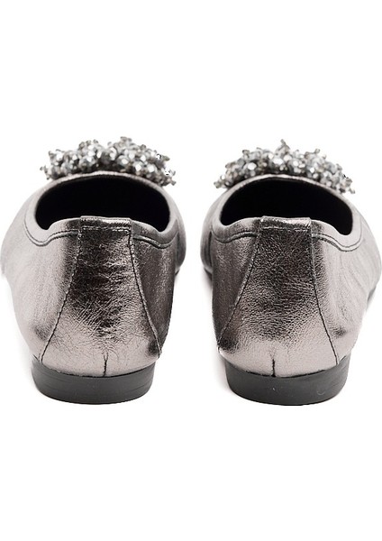 Hakiki Deri Taşlı Kadın Babet fırsatları