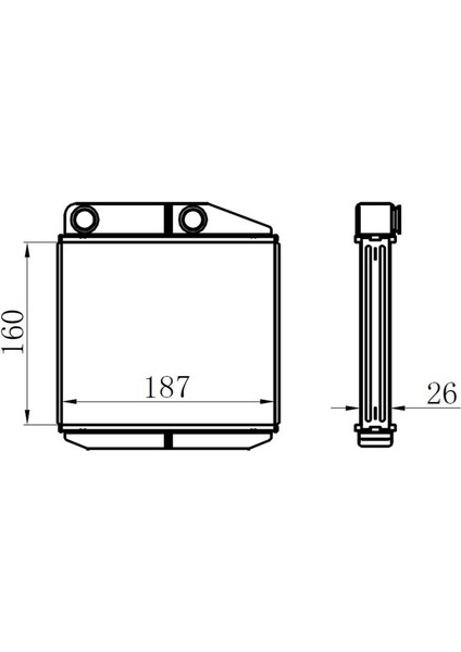 Kalorifer Radyatörü Brazing Corsa D 06 Corsa E 14 Adam 14 Mito-Doblo Iii-Linea-Fiorino-Pratico- Grande Punto 1.2-1.3-1.4 Borusuz Tip 10