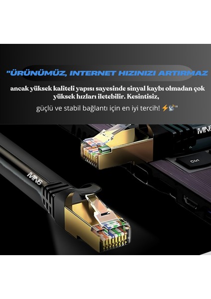 M109F Cat7 Kablo/2 METRE/10GBPS-2000MHZ-24 Awg-S/stp-Cat7 Ethernet Kablosu