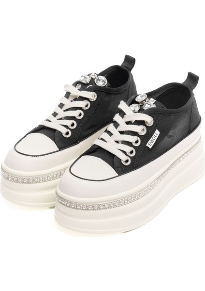 Yüksek Taban Bağcıklı Fileli Günlük Kadın Sneaker fiyatları
