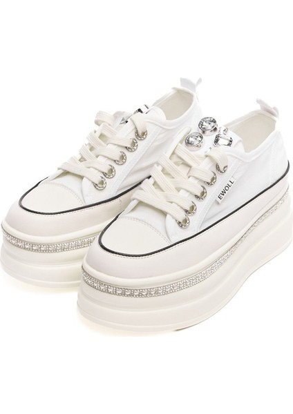 Yüksek Taban Bağcıklı Fileli Günlük Kadın Sneaker fiyatları