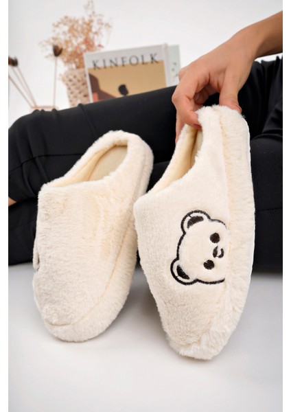 Kadın Ev Terliği Peluş Terlik Çeyiz ve Bohça Terliği Ses Yapmaz Kalın Taban