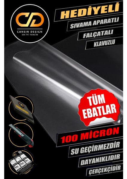 Parlak Şeffaf Transparan Dolap, Masa, Beyaz Eşya ve Yapışkanlı Koruma Kaplama Folyosu