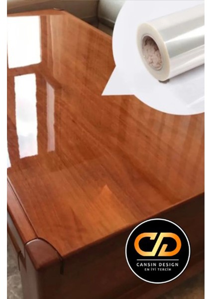 Parlak Şeffaf Transparan Dolap, Masa, Beyaz Eşya ve Yapışkanlı Koruma Kaplama Folyosu