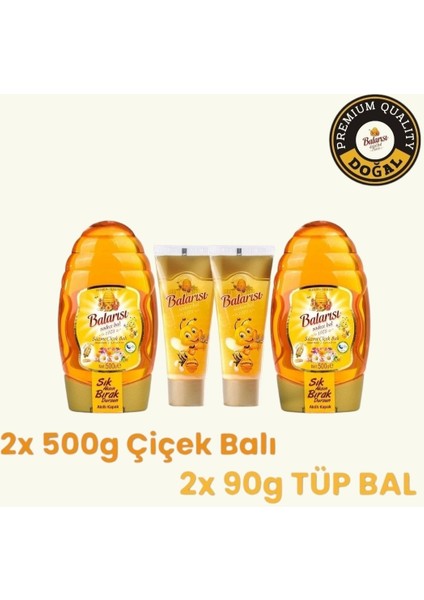 avantajlı Bal Paketi ( 2 sıkma Pratik bal + tüp + kaşık bal)
