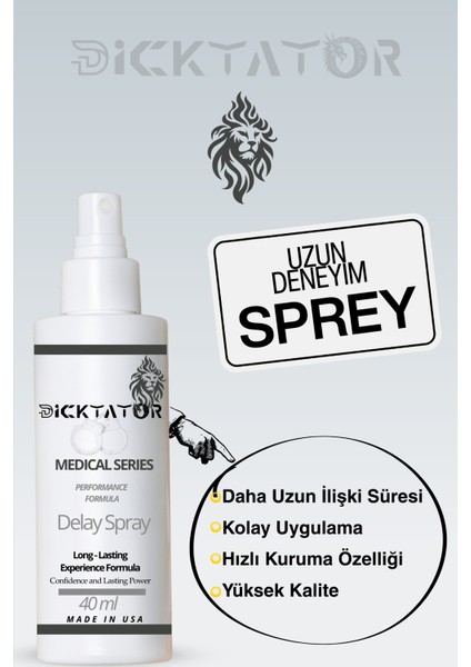 Med Series Gray Med Uzun Deneyim Spreyi – Kokusuz, Hızlı Emilim, Güçlü Formül- Ekstra uzun Süre