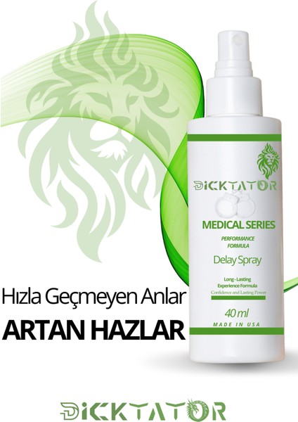 Med Series Green Med Uzun Deneyim Spreyi – Kokusuz, Hızlı Emilim, Doğal Içerik-Ekstra Hassas Ekstra Uzun Süre