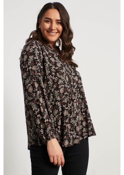 V Yaka Önü Büzgülü Bluz fiyatları