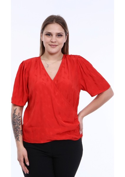 Vatkalı Pile Detay Anvelop Bluz