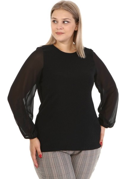 Kolları Şifon Örme Bluz fiyatları