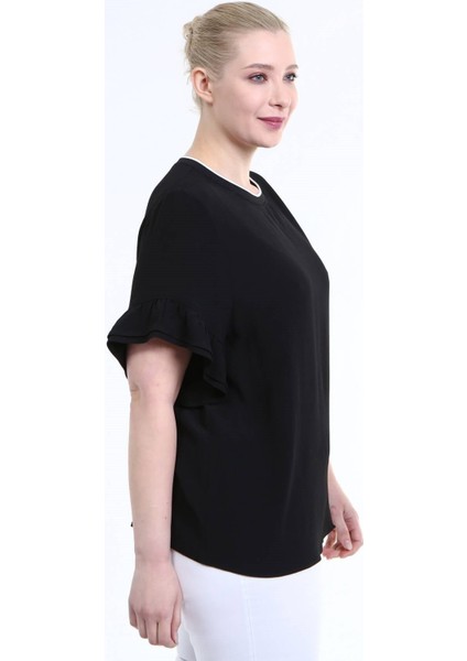 Yakası Ribana Detay Bluz modelleri