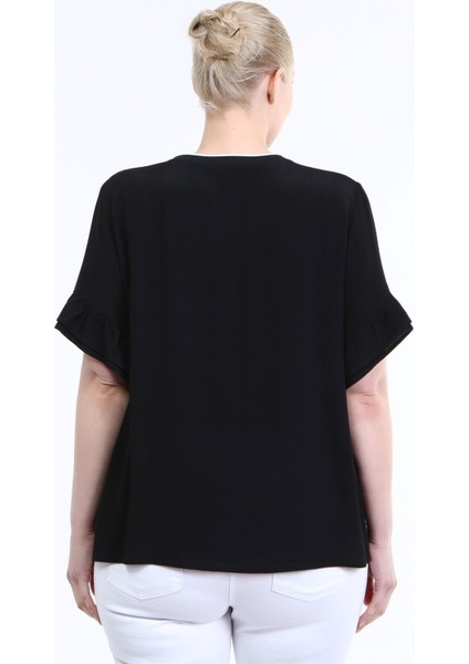 Yakası Ribana Detay Bluz indirimleri