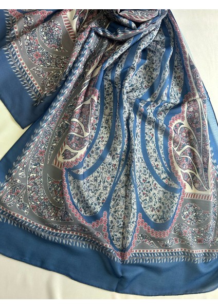 Kadın Pamuklu Mavi Retro Etnik Şal fiyatları