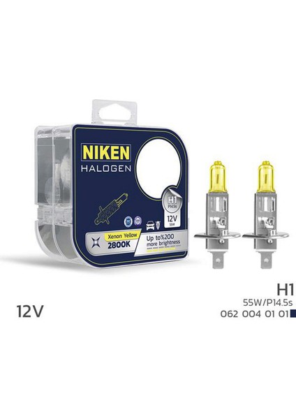 12V H1 55W Sari Işik Ampul P14.5S 2800K 10