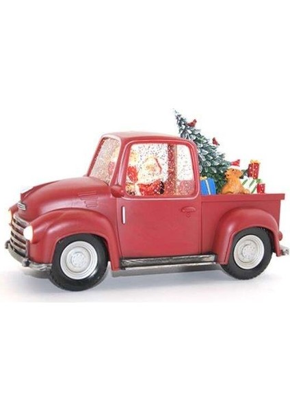 Araba Tasarımlı Işıklı Müzikli Noel Baba Kar Küresi