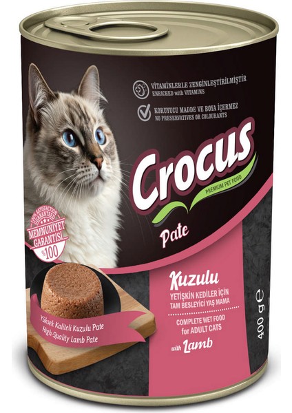 Yetişkin Kedi Kuzu Etli Pate Yaş Mama 400g