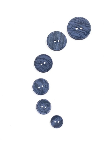 Ahşap Görünümlü Plastik Düğme / Lacivert / 02732 /