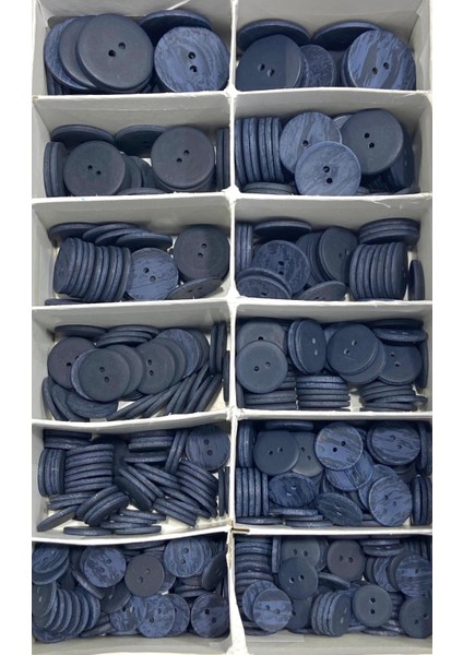 Ahşap Görünümlü Plastik Düğme / Lacivert / 02732 / modelleri