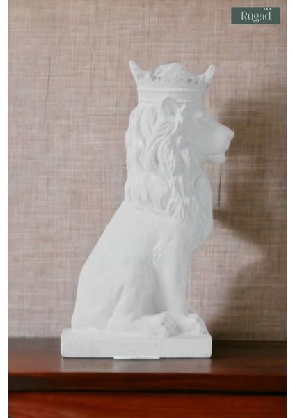Biblo Dekoratif Heykel Taçlı Aslan Biblosu Beyaz Model 34 fiyatları