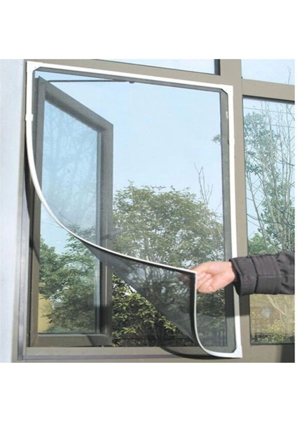 Fırsat Byr Pencere Cam Sineklik-Beyaz ( 125 cm x 75 cm )+4m Bant Yeni