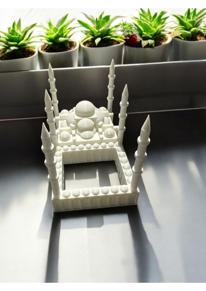 Sultanahmet Camii Şeklinde Tealight Mum Aydınlatmalı Islami Dekoratif Obje