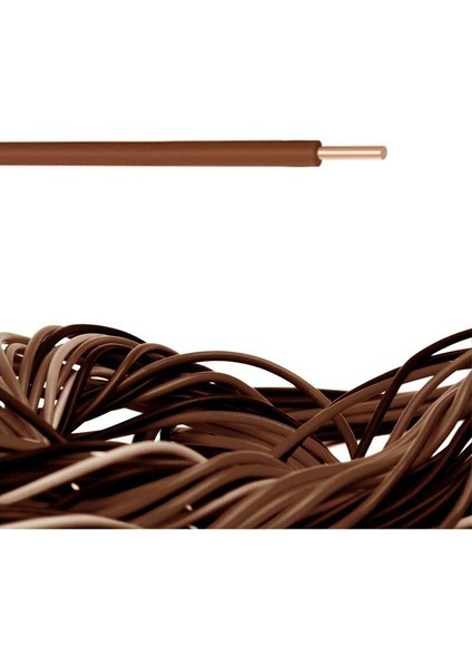 2.5 mm Nya Tek Damar %100 Bakır Kablo Kahverengi 10 Metre