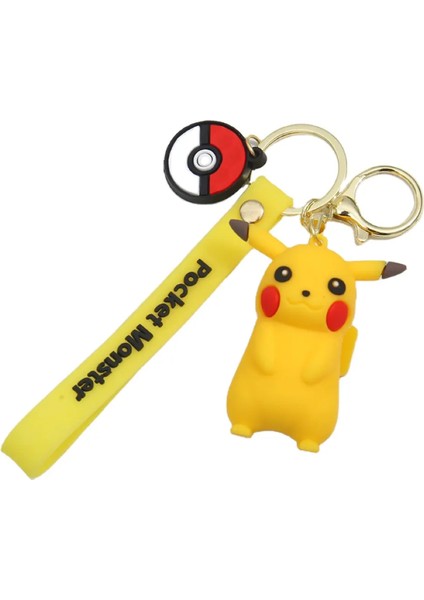 Pokemon Pikachu 3D Lüks Büyük Boy Silikon Anahtarlığı ve Çanta Aksesuarı 2 Adet fırsatları