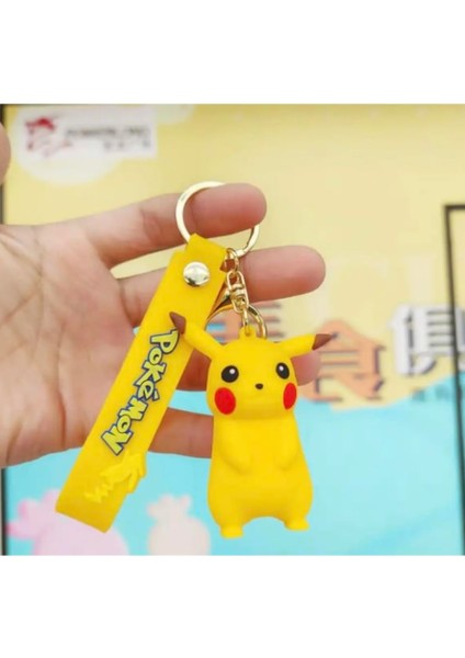 Pokemon Pikachu 3D Lüks Büyük Boy Silikon Anahtarlığı ve Çanta Aksesuarı 2 Adet indirimleri
