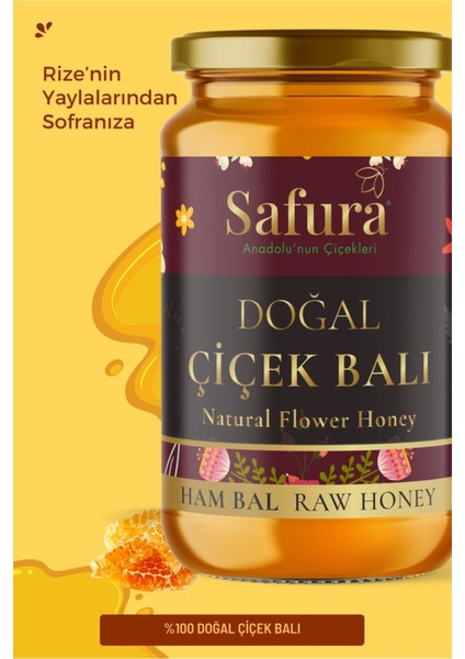 Çiçek Balı 850G – Doğal & Katkısız | Rize Yaylalarından Saf Lezzet