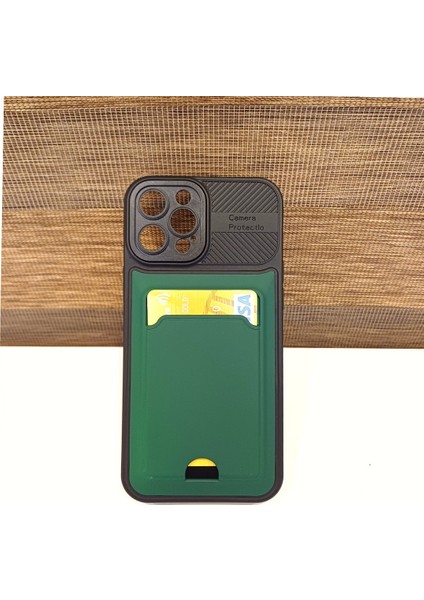 Apple iPhone 12 Pro Max Kamera Korumalı Kartlıklı Kılıf(Çıkarılabilir Kamera Koruma)