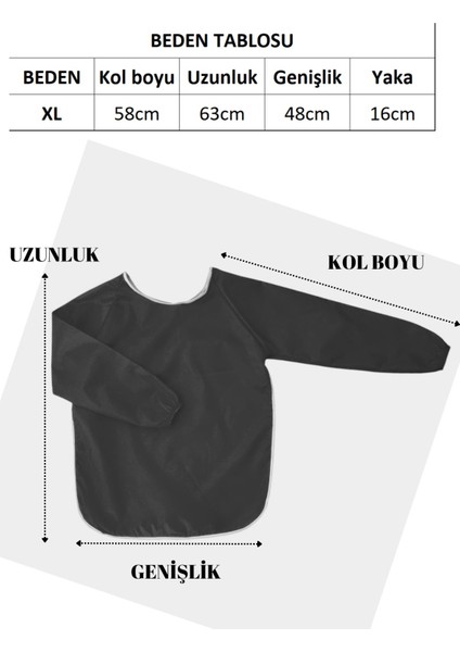 Mavi Sıvı Geçirmez Boyama Önlüğü Xl Beden 7-9 Yaş