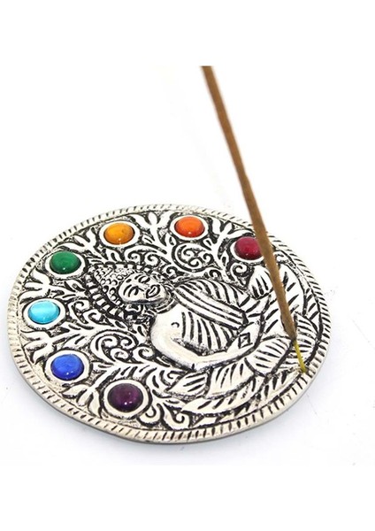 Metal 7 Çakra ( Chakra ) Buda Tütsülük