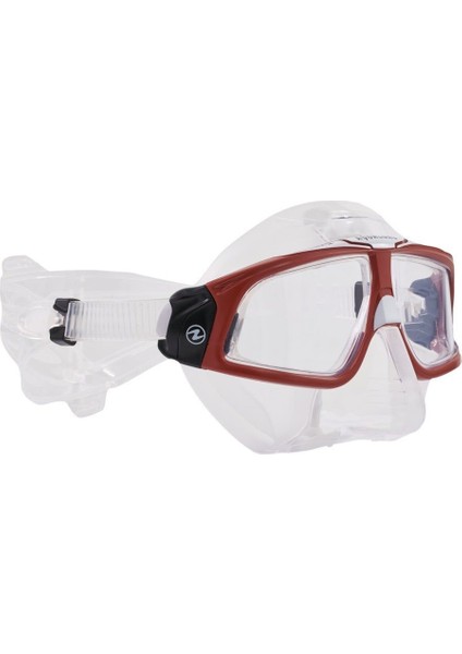 Aqualung Sphera X Şeffaf Silikon Kırmızı Çerçeve Dalış Maskesi